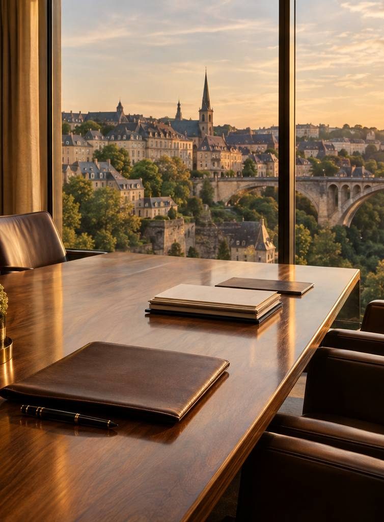 Salle de réunion avec vue sur la vieille ville de Luxembourg